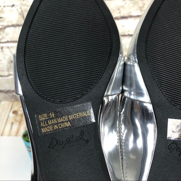 NEW Qupid Swirl Metallic loafer slides Sz 5.5 - Picture 4 of 8